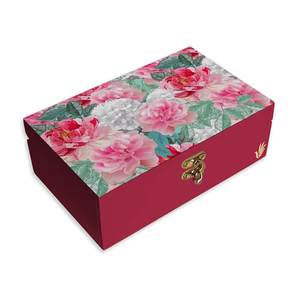 Cajas de Regalo de Lujo con Estampado Floral de Puntos, Plegables con Tapa, Protección UV, para Joyería, Caja de Madera, Fabricante Indio - Product Image 6