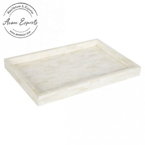 Bandeja de mármol blanco al mejor precio, elegante y duradera para servir bebidas o exhibir decoración con diseño elegante - Product Image 1