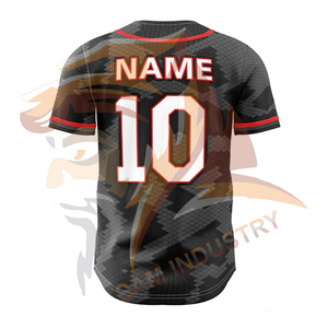 Nueva Llegada de Ropa Deportiva, Jersey de Béisbol Personalizado Hecho con Material 100% Poliéster, Jersey de Béisbol con Impresión por Sublimación en Toda la Superficie - Product Image 5
