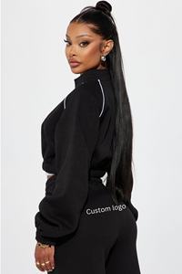 Econex-Survêtement de sport oversize 2025 coton imprimé 100% pour femmes-Logo personnalisé-Ensemble de jogging avec pantalon de survêtement en molleton à capuche - Product Image 4