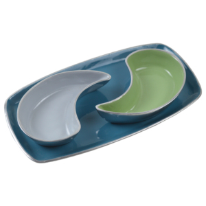 ชุดชามโลหะแบบยั่งยืน 5 ใบ ลายนกบนต้นไม้ สำหรับใส่ขนม ผลไม้อบแห้ง จานรองเคลือบเอนาเมล ชามเสิร์ฟอเนกประสงค์ - Product Image 4