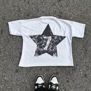 เสื้อยืดคอตตอนคุณภาพสูงสั่งทำพิเศษ พิมพ์ลายสกรีน ทรงโอเวอร์ไซส์ วินเทจ ทรงปกติ แบบครอป เป็นมิตรกับสิ่งแวดล้อม - Product Image 2