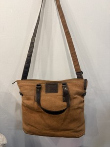 Sac fourre-tout en toile grande taille marron décontracté avec poignée et fermeture à boucle pour usage quotidien - Product Image 2