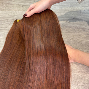 Cheveux vierges bruts vietnamiens couleur brune, lisses comme des baguettes, cheveux humains de luxe, super double drawn, livraison rapide depuis l'usine, super drawn - Product Image 6