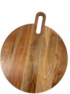 Tabla de Cortar de Madera de Acacia y Mango, Duradera y No Tóxica, Última Llegada |   Bandeja Rectangular para Servir Charcutería con Asa Curva Suave - Product Image 2