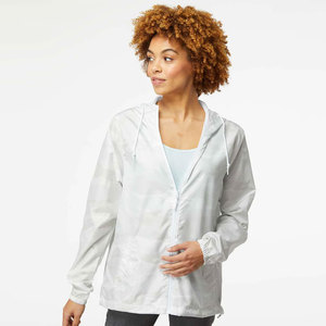 Veste softshell blanche à capuche pour femme, résistante à l'eau, avec fermeture éclair, poches, coupe classique, pour toutes les saisons, vêtements d'extérieur - Product Image 2