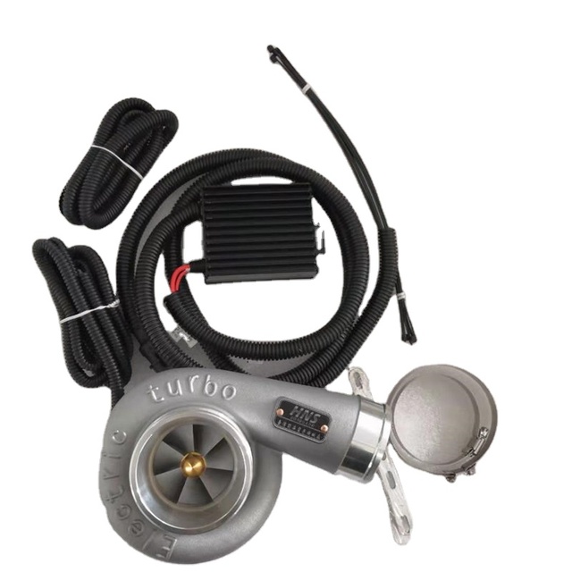 Electric Turbocharger Supercharger Kit Thrust Motorcycle Electric Turbocharger Air Filter Intake for All Car Improve Speed 12v