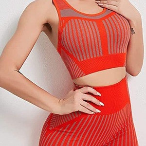 Fabricant OEM – Leggings deux pièces respirants coupés et cousus, avec boutons sur le devant et taille cintrée pour femme - Product Image 4