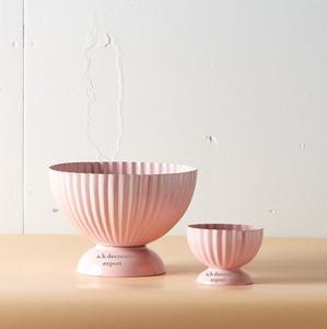 Modern Fluted Urn <b>Vase</b> Elegant Low-Profile Pedestal Planter Wedding Decorative Shabby Chic Floral Bowl for Peonies <b>Roses</b> - Product Image 3