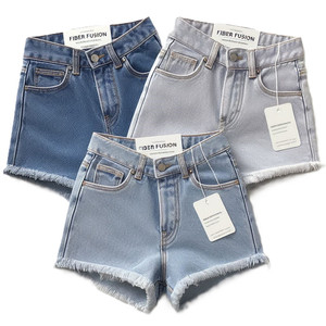 Venta al por mayor elegante cómodo de cintura alta de algodón Spandex Mezclado pantalones cortos de mezclilla caliente OEM Jeans para las niñas de Bangladesh - Product Image 4