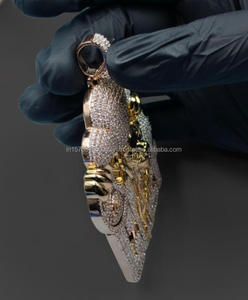 <b>Iced</b> <b>Out</b> Chef Pendant Hip Hop Necklace Custom Bling <b>Chain</b> Luxury Statement Jewelry Gift - Product Image 4