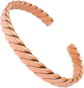 <b>Copper</b> Cuff <b>Bracelet</b> Manufacturer Supplier Factory Wholesale Gold Plated Vintage Magnet Stone Wedding Unisex - Product Image 1
