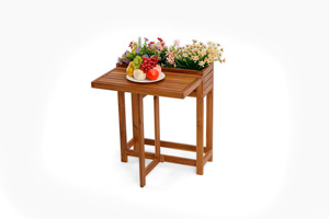 Mesa de Jardinería de Madera Maciza para Exteriores con Estantes de Almacenamiento y Ganchos para Herramientas para Centros de Jardinería y Viveros - Product Image 6