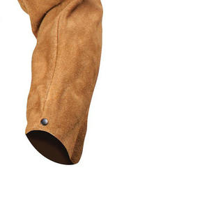 Manga de soldadura de cuero amarilla, ropa de protección laboral, ropa de seguridad para soldar - Product Image 3