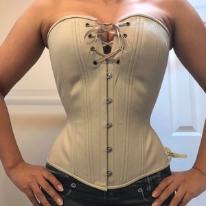 Corsé de cuero con cremallera y encaje estilo gótico punk para mujer, talla grande, moldeador de cadera, faja de látex, entrenador de cintura de tela satinada de secado rápido y firme. - Product Image 1