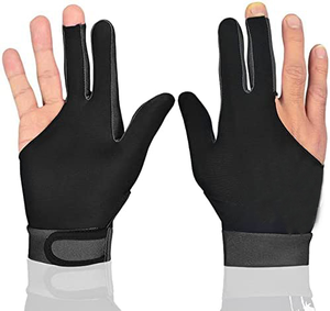 Gants de billard à demi-doigts avec sangle de poignet réglable pour la pratique du billard et du snooker, unisexe, sport - Product Image 2
