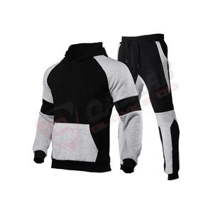 Vêtements de sport personnalisés 100% coton respirant pour hommes, sweat-shirt à capuche cousu de couleur décontracté, ensemble de survêtement à double poche - Product Image 4