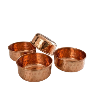 Bol de service classique en cuivre poli avec poignées, compatible lave-vaisselle, bol en métal pour servir les aliments, vaisselle décorative pour la maison - Product Image 5