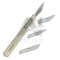 Couteau chirurgical manuel en acier inoxydable A-1 VERITAS Premium, manches réutilisables, instrument médical pour hôpital et soins intensifs
