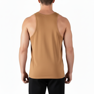 Débardeur de sport côtelé pour homme à prix abordable, personnalisable avec logo, idéal pour la musculation et l'entraînement fitness - Product Image 5