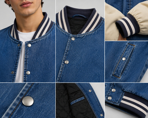 Chaqueta Universitaria Clásica para Hombre ARTIZ INTERNATIONAL, 100% Poliéster, Resistente al Viento, Ecológica, con Logotipo Frontal, Estilo Urbano, Venta al Por Mayor - Product Image 6