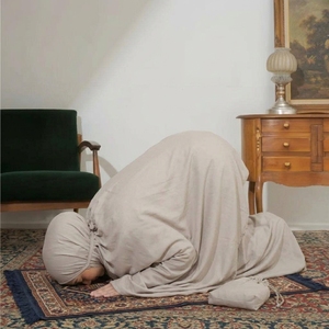 Ensemble de prière musulman pour femmes en rayonne de qualité supérieure, doux et respirant, couleur kaki, Mukena, vêtements islamiques, hijab, abaya, robe de prière de voyage - Product Image 5