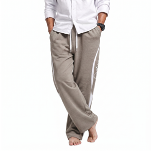 Pantalones deportivos extragrandes de algodón GSM personalizados para hombre, para invierno, transpirables, de color sólido, con logo impreso personalizado, marca privada - Product Image 2