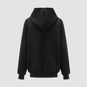 Winter New Style Lined Casual Solid Hoodies Oem Service Custom Print logo <b>350</b> Grams Loose Hip Hop Fleece Hooded for Men - Product Image 3