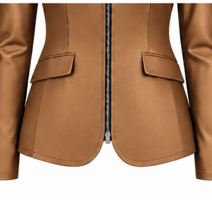 Veste d'équitation Caramel pour femme, coupe ajustée, blazer d'équitation élégant, manteau de compétition équestre, vente en gros personnalisée, mode - Product Image 5