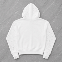 Sweat à capuche zippé personnalisé, oversize, effet délavé, avec strass, 100% coton, doux, écologique, tissu à séchage rapide, effet soleil éclairé, unisexe, style streetwear