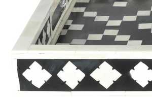Bandeja Rectangular para Servir Hecha a Mano con Incrustaciones de Hueso |   Bandeja Decorativa - Product Image 3