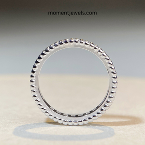 Bague ronde en argent sterling 925 pour femmes, incrustation de zircon, plaqué platine, hypoallergénique, bijoux à porter tous les jours, 3g - Product Image 5