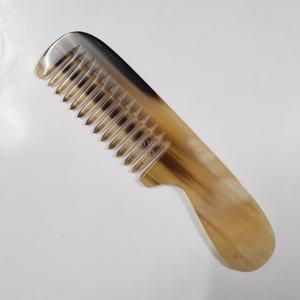 Peine de pelo de cuerno marrón, masaje de barba de Color Natural, peines multiusos, fácil de usar, precio de fábrica para salón de estilo de cabello - Product Image 6