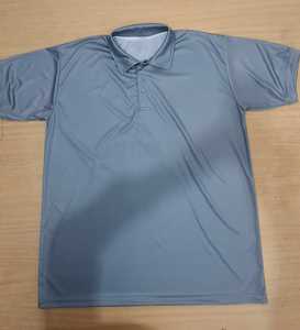 Polo à manches courtes gris pour homme, séchage rapide, tricoté, couleur unie, style décontracté, coupe classique - Product Image 1
