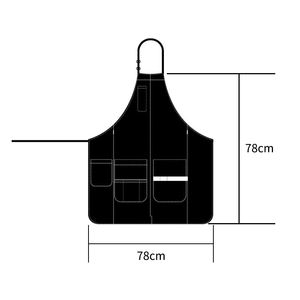 High Quality Cotton Blend Long Sleeved <b>Kitchen</b> <b>Apron</b> Washable Canvas Chef <b>Apron</b> with Embroidered Logo for Men Women Household - Product Image 6