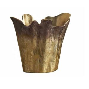 Enfriador de vino de acero inoxidable martillado en oro y aluminio, herramientas de barra de Metal DE LA India, Cubo de vino de Metal martillado - Product Image 6