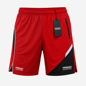 Shorts d'entraînement athlétiques pour hommes, respirants, séchage rapide, écologiques, anti-plis, avec dentelle, pour la course, la gym, le fitness, taille élastique, OEM ODM - Product Image 4