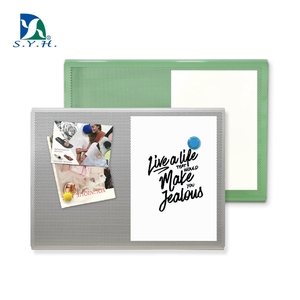<b>Wall</b>-Mounted Silver Magnetic Memo Board with Metal Panel for Daily Storage - Product Image 1