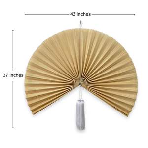 Ventilador de Pared de Bambú Natural Hecho a Mano en Oferta – Gran Decoración de Pared Estilo Boho Vintage para Decoración del Hogar - Product Image 2