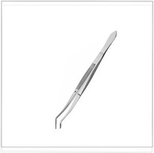 แหนบปลายหยักมุมฉาก 16 ซม. ยี่ห้อ Meriam CE ISO Certified สำหรับงานทันตกรรมและศัลยกรรม ใช้สำหรับคีบสำลีและวัสดุอื่นๆ อุปกรณ์ผ่าตัดพื้นฐาน - Product Image 2