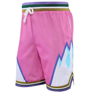 Shorts de basket-ball en mesh pour hommes, logo personnalisé, décontractés, fabriqués au Pakistan, haute qualité, fabricant et fournisseur en gros. - Product Image 4