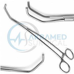 Pinza Satinsky Vena Cava Curva de Acero Inoxidable, Instrumento Quirúrgico Atraumático, Certificación CE, Reutilizable - Product Image 6