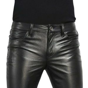 Pantalones de Cuero de Cordero Estilo Motero - Product Image 2