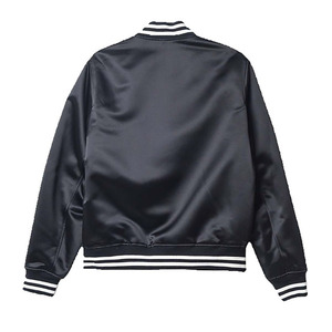 Veste universitaire noire pour homme, couleur unie, col rabattu, manches classiques, fermeture à boutons, style preppy, pour l'automne - Product Image 2