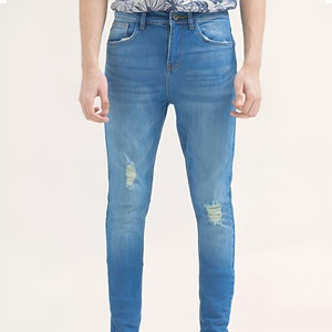 Wholesale Price Designers Trendy Autumn Solid Washable <b>Stretch</b> <b>Mens</b> Ripped Denim Jeans Best Selling Breathable Organic Cotton - Product Image 6