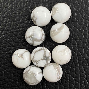 Cabochon rond plat en howlite blanche naturelle de 7 mm, pierre précieuse en vrac de haute qualité, personnalisable, service OEM/ODM direct disponible - Product Image 4