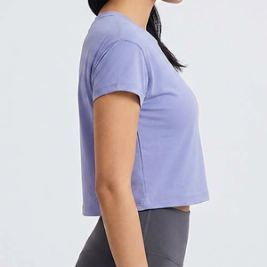 Camiseta Corta Informal de Verano 2026 para Mujer, con Logotipo Personalizado Serigrafiado, Transpirable y Ligera, 100% - Product Image 2