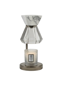 Lampe chauffe-bougie multifonction avec fonction minuterie, variateur d'intensité, cadre métallique et couvercle en verre pour la fonte de cire et le chauffage des bougies - Product Image 4