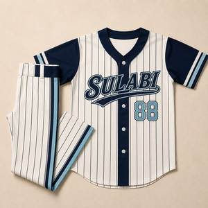 Créez votre propre ensemble de maillots de baseball personnalisés, broderie sur mesure, maillots de baseball unisexes, prix de gros pour la broderie - Product Image 3
