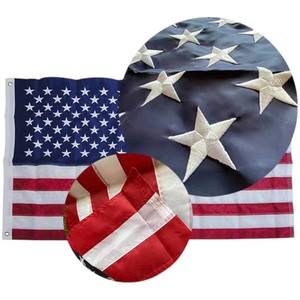 Drapeau américain FLC GROUP en polyester, rectangulaire, durable, avec œillets renforcés, mât en aluminium, pour événements sportifs, numérique - Product Image 2